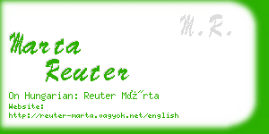 marta reuter business card